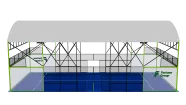 Крытая площадка для игры в падель FX-P05 со стальной крышей